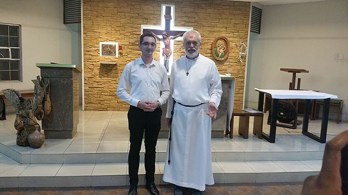 Adrian Hafner und P. Josef Wilfing / privat Adrian Hafner und P. Josef Wilfing