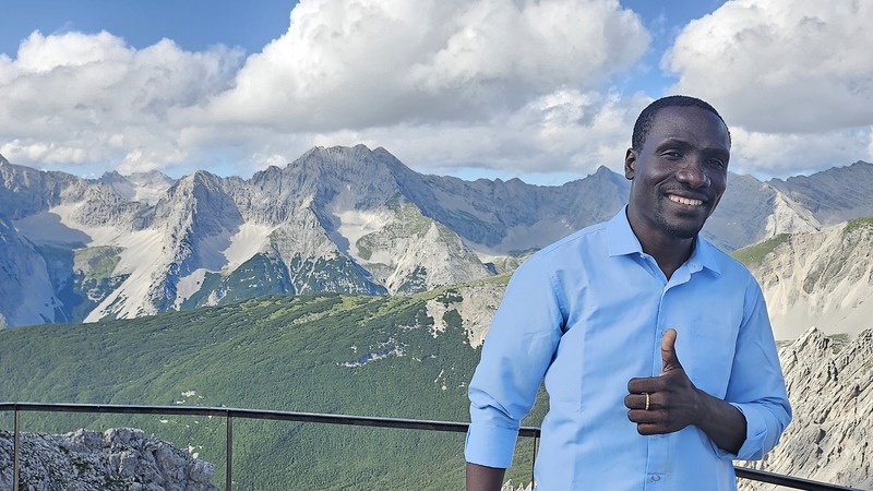 Br. Justin Wangba, Salvatorianer aus Kamerun, verbrachte diesen Sommer in Österreich