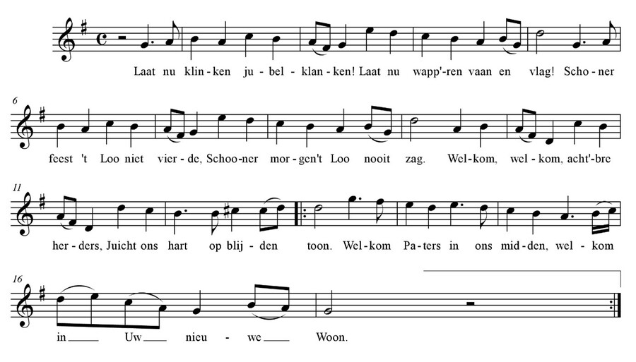 Die Kaiserhymne und das Einzugslied im Vergleich.