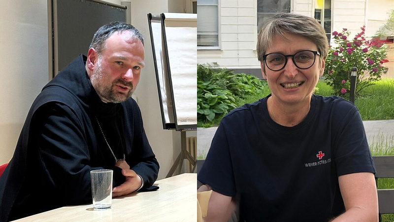 Abt Nikodemus Schnabel und Sr. Dominika Zelent