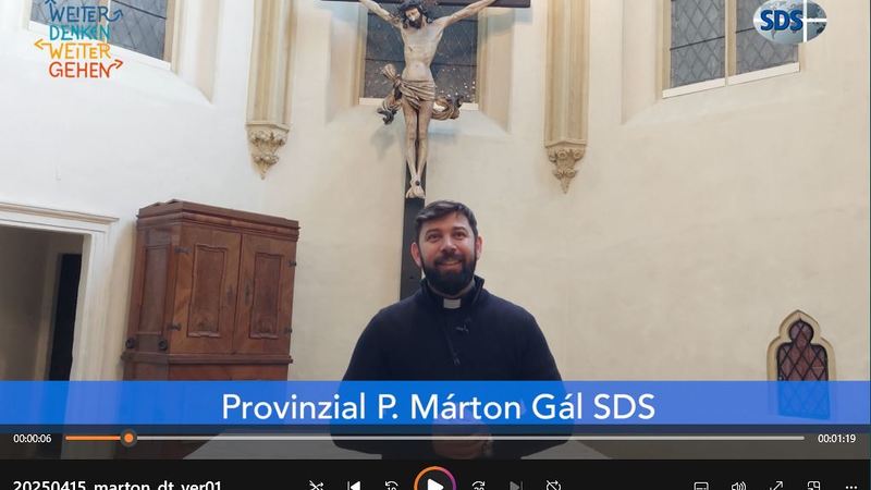 În salutul său pascal, părintele provincial Márton Gál SDS urează un Paște fericit și binecuvântat.