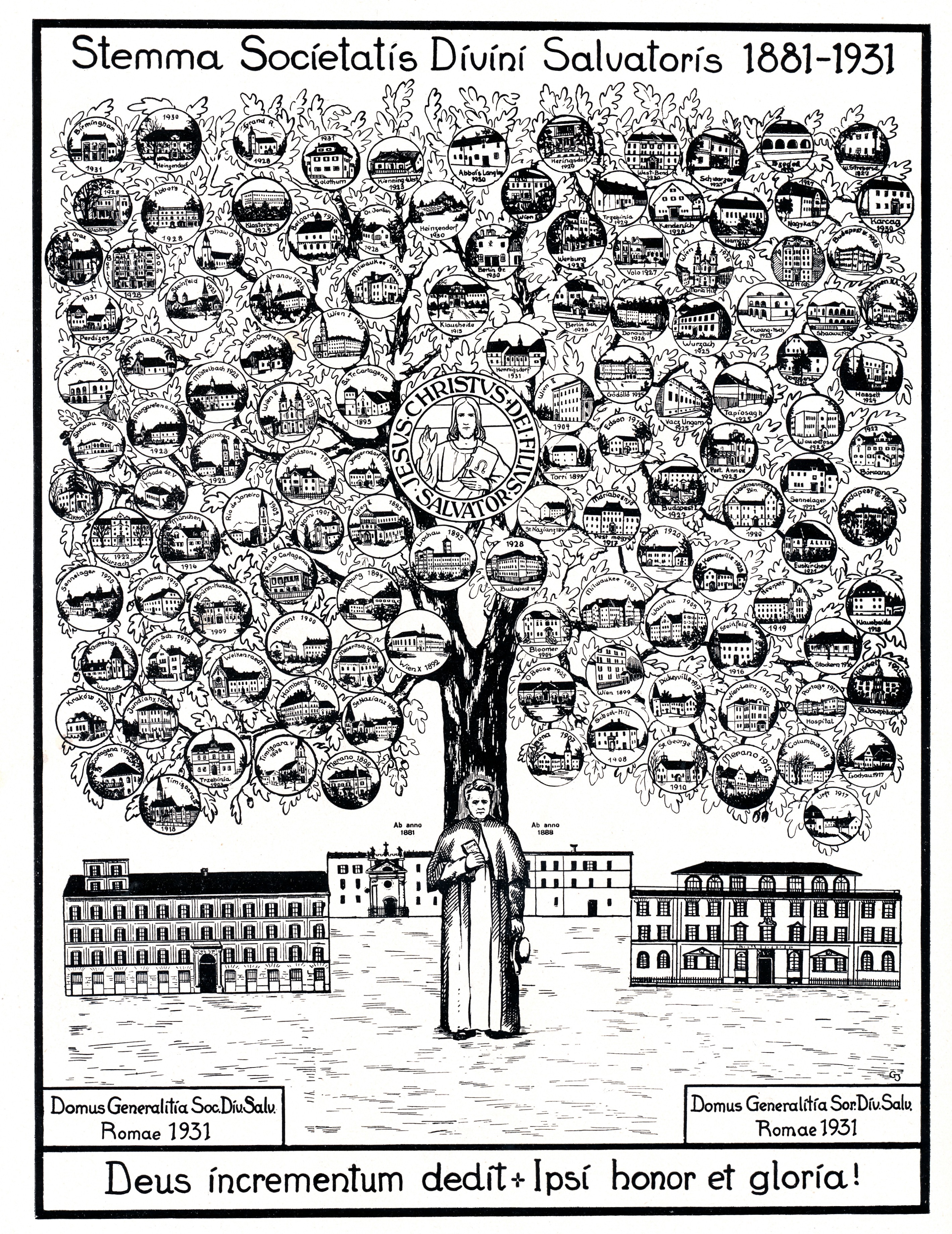 Stemma Societatis Divini Salvatoris 1881-1931 / Annales S.D.S., Vol. III, Nr. 4, Rom, 31.12.1931, S. 160
