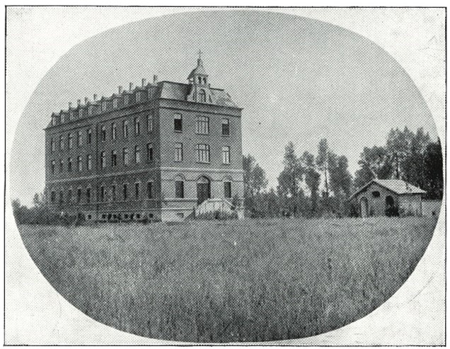 Das von Pater Jordan an der niederländisch-belgischen Grenze in Hamont (Provinz Limburg) gegründete Salvatorianerkolleg 1902.